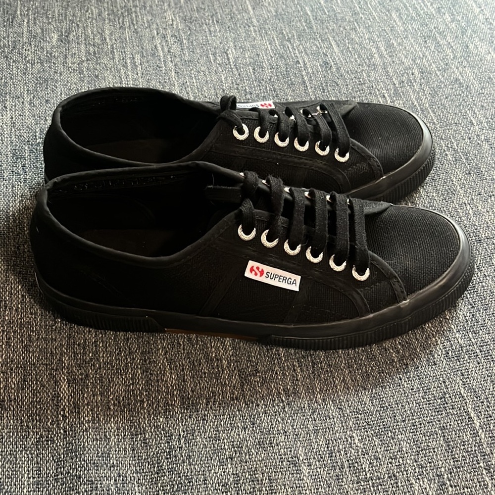 Superga Black Canvas Sneakers